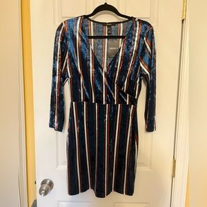NWT Funky Velvet Striped Dress